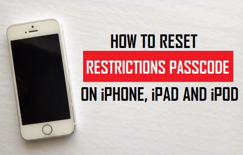 Reset Restrictions Passcode on iPhone, iPad & iPod