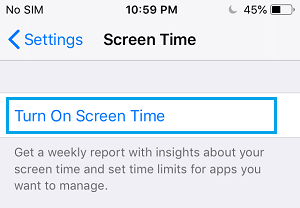 Turn On Screen Time on iPhone