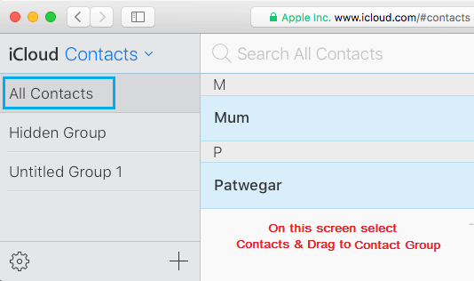 Add Contacts to iPhone Contact Group Using iCloud Account