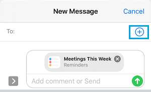 Add Contacts to Message on iPhone