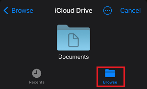 Browse Tab on iCloud Drive