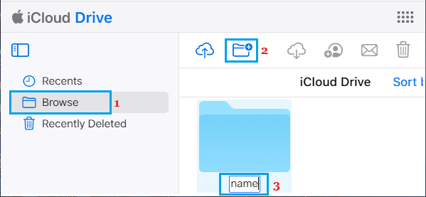 Create New Folder on iCloud Drive