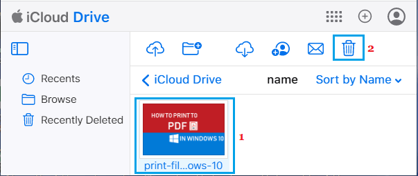 Delete Files On iCloud Drive