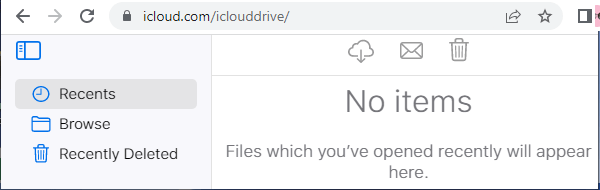 Empty Recents Folder on iCloud Drive
