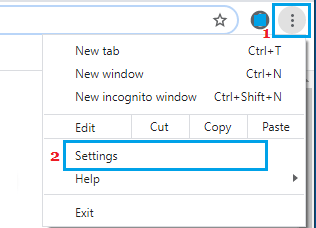 Open Chrome Browser Settings