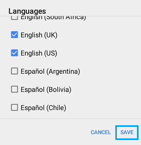 Save Language Settings Android
