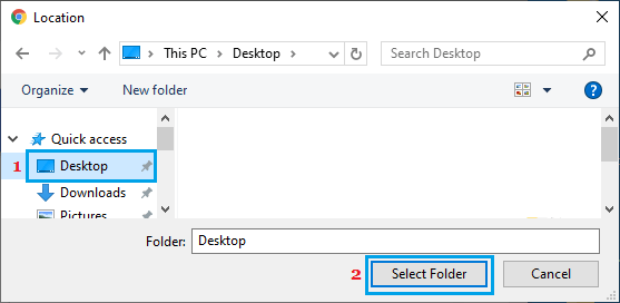 Select Desktop As Chrome Download Location