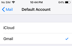 Set Default Email Address on iPhone