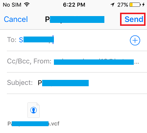 How to Share iPhone Contacts Via Email - 9