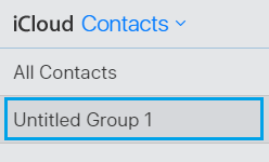 Contact Group on iCloud