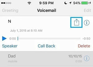 Share Voicemail on iPhone