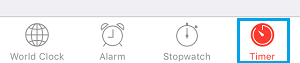 Clock Timer Function on iPhone