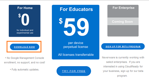 CloudReady Download Page