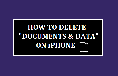 Delete "Documents and Data" from iPhone