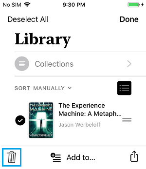 Delete Selected Books From iPhone