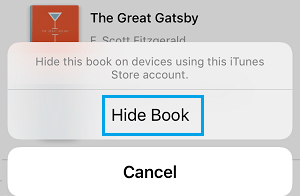 Hide Book On iPhone Pop-up