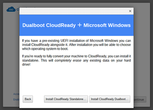 Install CloudReady Standalone or Dualboot