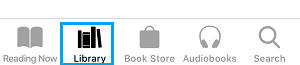 Library Tab in Books App on iPhone