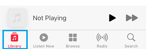 Library Tab on iPhone Music App