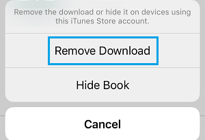 Remove Download Books Pop-up on iPhone