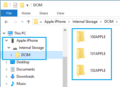 Select iPhone Photo Folders On Windows PC