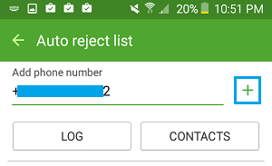 Add Phone Number to Block List on Android