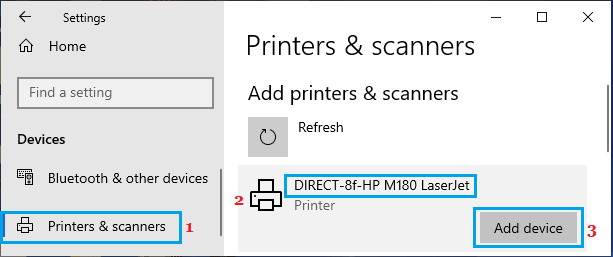 Add Wireless Printer to Windows 10