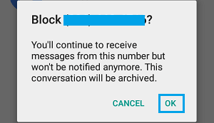 Block Number Popup On Android Phone