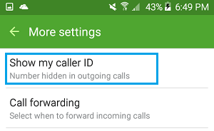 Caller ID Options On Android Phone