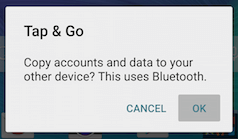 Confirm Data Transfer using Tap & Go