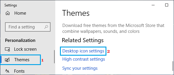 Desktop Icon Settings Option in Windows