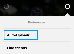 Flickr App Auto Uploadr Option on iPhone