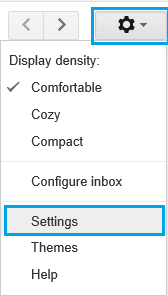 Gmail Settings Option