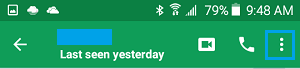 Google Hangouts 3-dot Menu Icon On Android Phone
