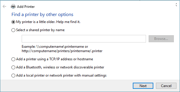 Add Printer With Help From Windows 10