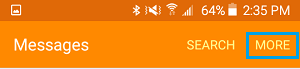 More Button On Android Messenger App