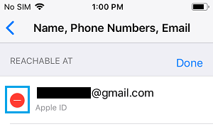 Usuń opcję Apple ID e-mail na iPhonie