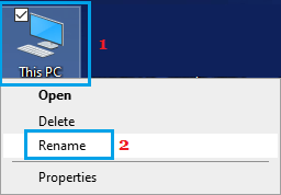 Rename This PC Desktop Icon