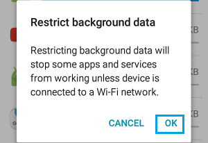 Restrict Background Data For App On Android Phone