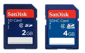 SD And SDHC Memory Cards