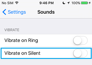 Toggle Off Vibrate On Silent Mode