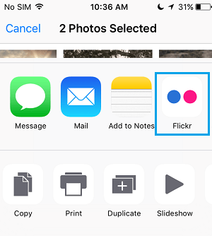 How to Upload Photos to Flickr From iPhone or iPad - 5