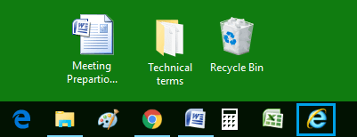Windows 10 Task Bar Showing Internet Explorer Icon