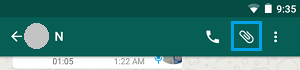 Attach Document Option icon On WhatsApp Android