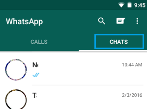 Chats Screen WhatsApp Android