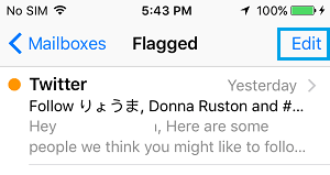 Edit Flagged Emails On iPhone