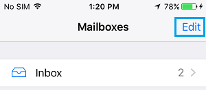 Edit Mailboxes On iPhone