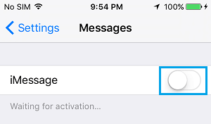 Turn off iMessage on iPhone