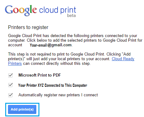 Set Up Your Printer For Cloud Printing