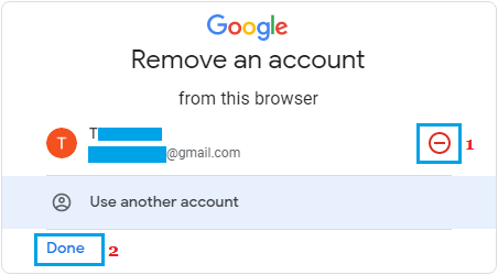 Remove Gmail Account from Browser on Computer